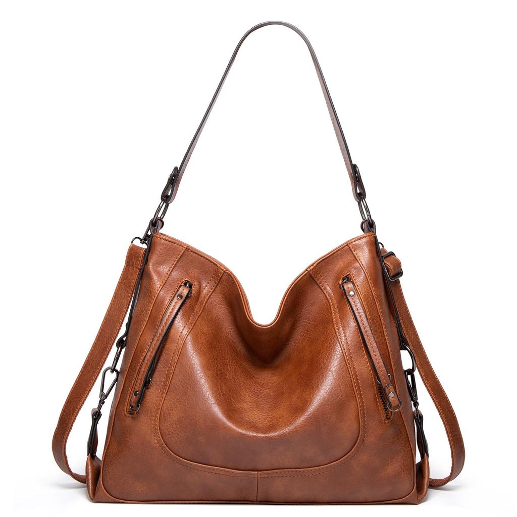 Cross-Border Retro Crossbady Handbag Women's New Fashion All-Match Underarm Bag Large Capacity Shoulder Tote Bag