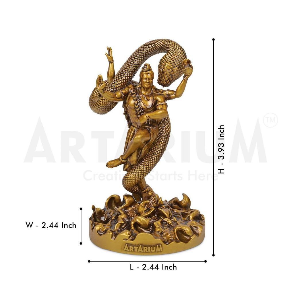 Mystical Shiva Idol Dancing Shivji Statue Handcrafted Shankar Bhagwaan Idol Bholenath Murti Mahadev Statue for Car Dashboard Home Decor Temple