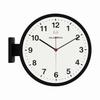 Chie Koubou MANBO Wall Thick Black Minute Nordic for Living Room or Office Double-Sided Radio-Controlled Clock, 30cm, Silent, Easy-to-Read Marks,