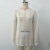 European & American Women's Sexy See-Through Loose Pullover Cardigan – Long Sleeve, Round Neck, Solid Color, Fashion Sun Protection