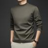 Yalu Men's Wool Blend Semi-High Neck Long Sleeve T-Shirt