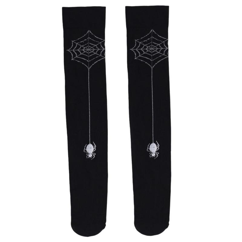 1 Pair Halloween Thigh High Long Stockings Over Knee Spiders Socks Cosplay Socks Knee High Socks for Women Girls Costume 1