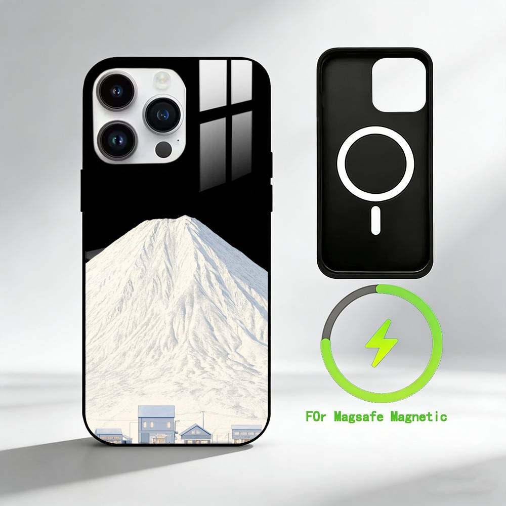 Etui na telefon H-hill dla iPhone 17 16 15 14 13 12 Pro Max Plus z lustrzaną osłoną, magnetyczną, do ładowania bezprzewodowego