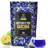 BLUE TEA - Butterfly Pea Flower Garcinia Tea - 30 Tea Bags | SUPER ANTIOXIDANT | Aparajita - Shankhpushpi | Flower Based - Caffeine Free - Detox