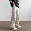 Mens Loose Straight Cargo Pants Casual Outdoor Sports Trousers Teenagers Fashion