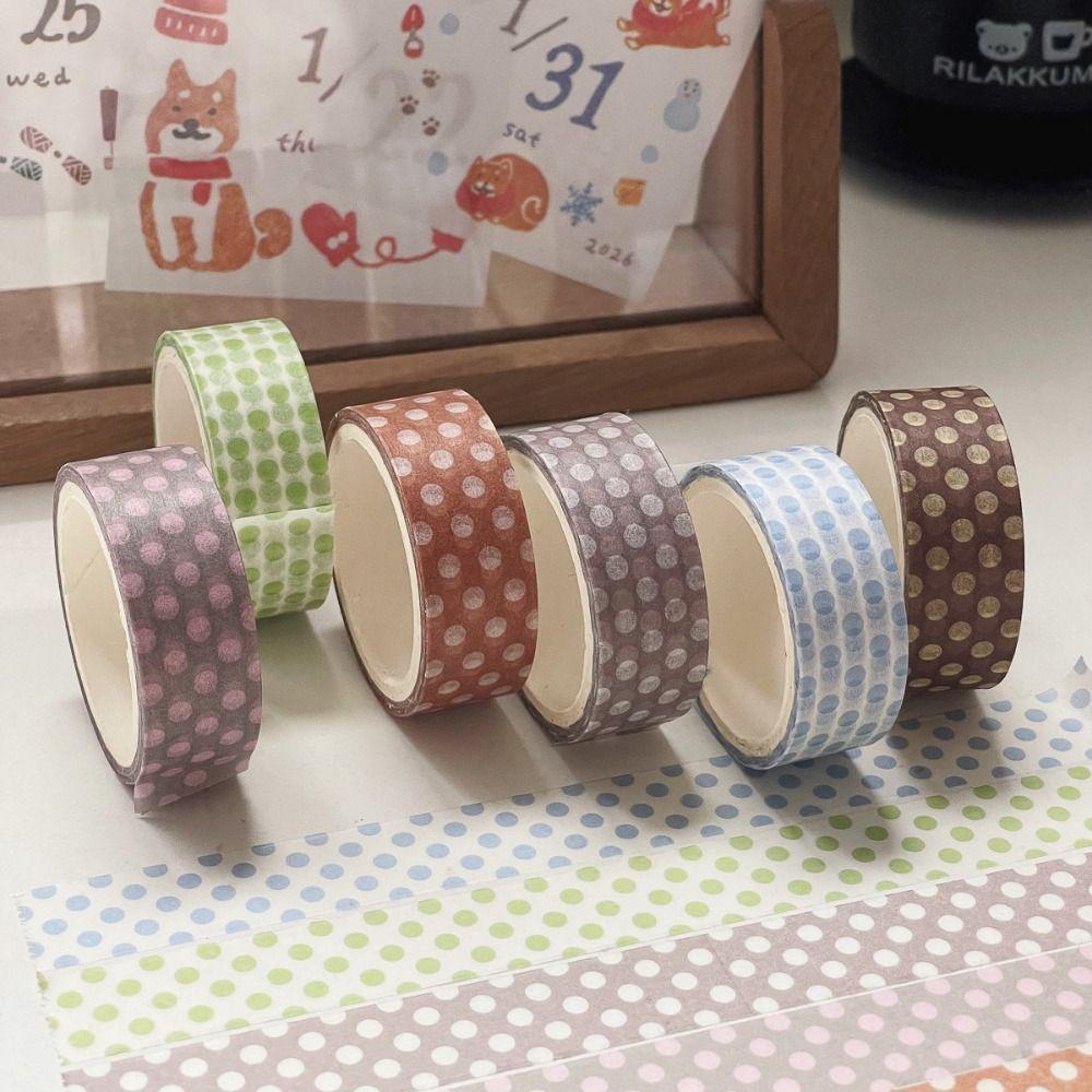 Polka Dot Washi Tape Colored Dots Masking Tape INS Decorative Stickers  Journal Notebook Decor