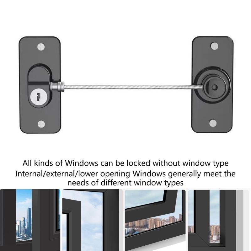 360 Degree Fridge Lock Refrigerator Locks No Drilling with Buttons Safety Lock Child Lock for Windows Fridge & Cabinets
