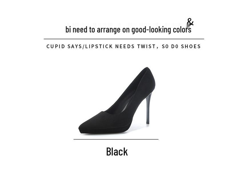 2026 New Style Comfortable Elegant Waterproof Suede Platform Stiletto Heels