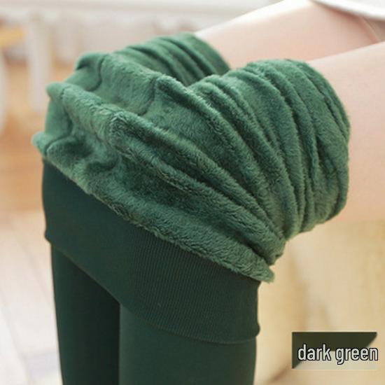 Women's Velvet Thickened Leggings - Plus Size, Korean Style, Pearl Velvet, 200g Warmth for Autumn and Winter