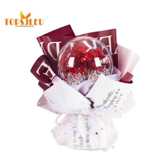 Buquê falso, novidade criativa, presente de dia das mães, buquê falso Babysbreath, acessórios de capa de bola para o dia dos professores