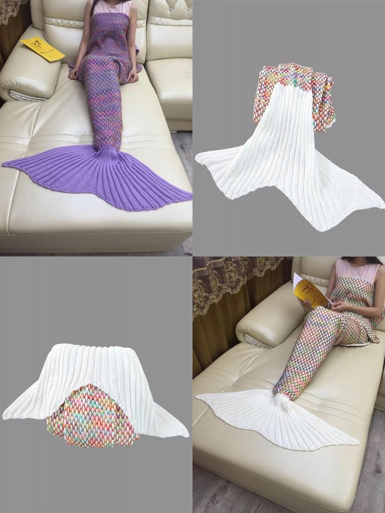 Mermaid Tail Blanket For Children And Adults With Soft Fleece Fabric Ideal For Home And Office Use