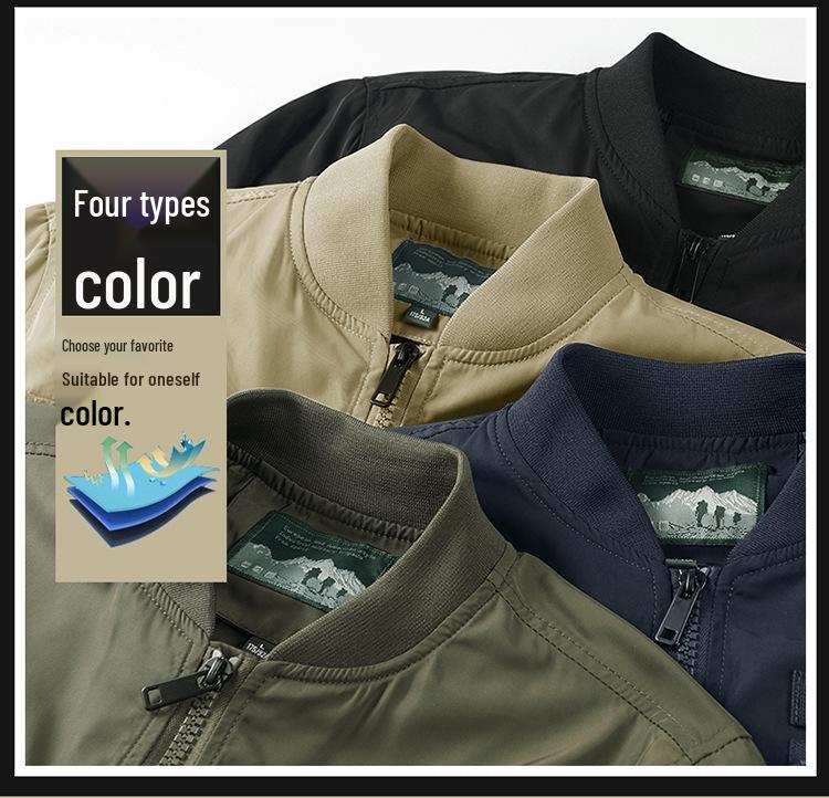 Multi-Pocket Waterproof Mountain-Style Windbreaker for Outdoor Camping