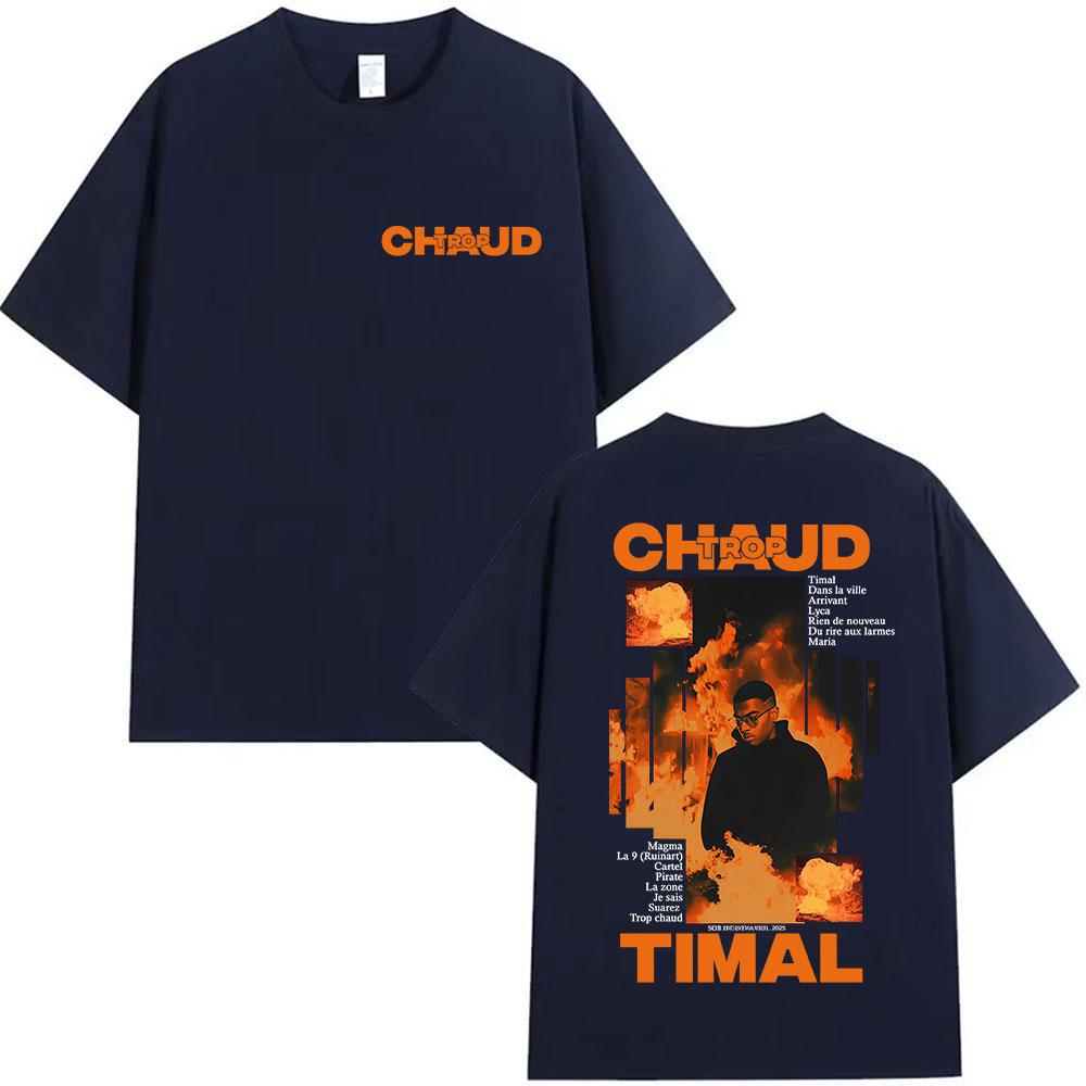 

2026 Summer Rapper TROP CHAUD TIMAL Album Graphic T Shirt Unisexs Women Vintage Hip Hop Oversized Printed Tshirt 4XL
