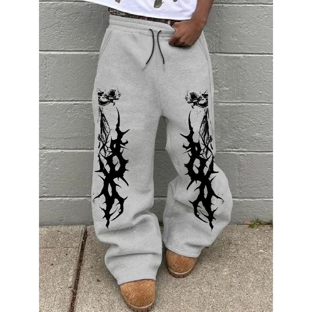 Oversized Sweatpants with Gothic Lettering Streetwear Must Have
