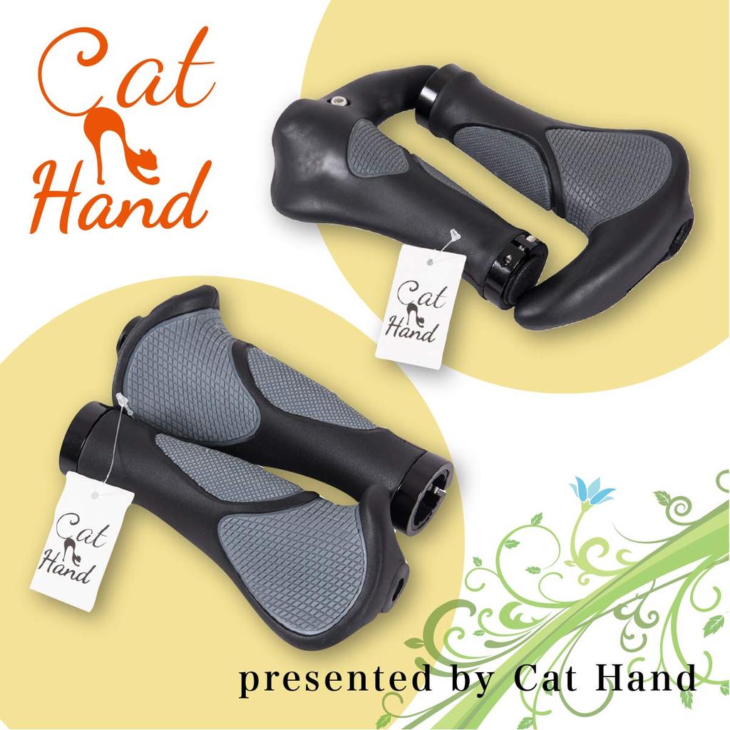 Cat Hand Cross Bike Grips (Type B/Round End)