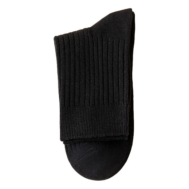 3 Pairs Men Crew Socks Black and White Middle Tube Streetwear Soft Breathable Cotton Casual Socks