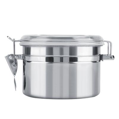 Recipiente de acero inoxidable para café, sellado al vacío, para almacenar azúcar, té y granos.
