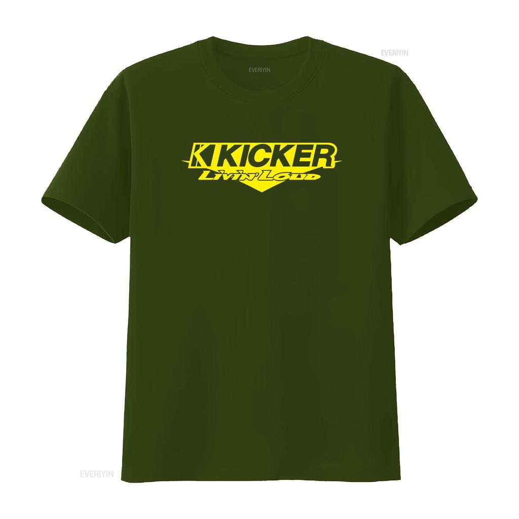Kicker Livin Loud Audio Logo T shirt Perfect for Car Enthusiasts Features Speakers Amplifiers Subwoofers Design vintage Washed