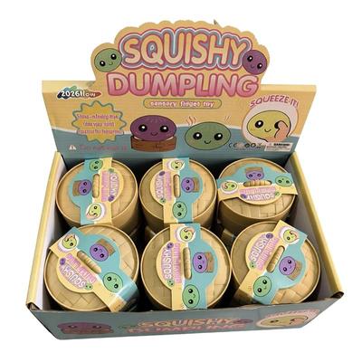 Colorful Dumpling Squishes Stress Balls Reusable Low Rebound Decompression Toys Unique Home Decoration Friend Birthday Gift