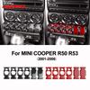 Real 3D Soft Carbon Fiber Sticker For Mini Cooper R50 R53 2001-2006 Headlight Door Switch Panel Cover Interior Upgrade Decor Kit