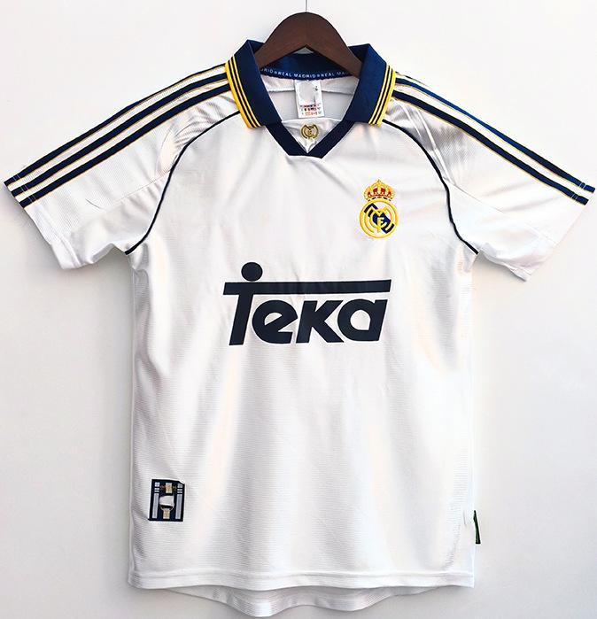 Club retro jersey home and away retro top nostalgic league Champions League version short sleeve Red Devils main Real Madrid