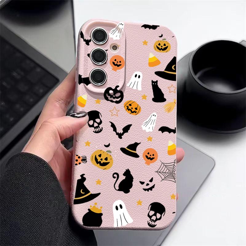 Pumpkin Ghost Pumpkin Soft TPU Phone Case For Samsung Galaxy S25 S24 S22 Ultra S23 S24 FE A17 A56 A16 A36 A26 A55 A15 A25 A54 5G Shockproof Silicone