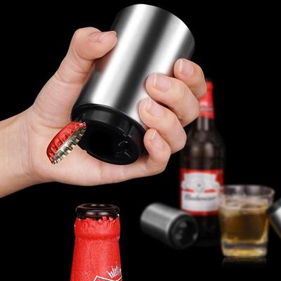 Elegant Stainless Steel Automatic Beer and Wine Opener - Seamless, High-End Design