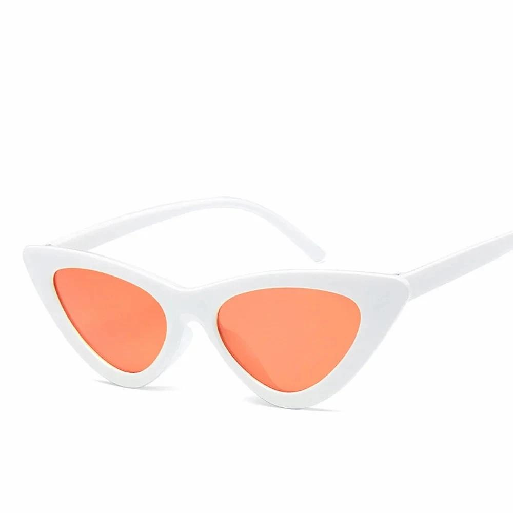 Vintage Cateye Sunglasses Women Retro Small Cat Eye Sun Glasses Designer Colorful Eyewear For Female Oculos De Sol