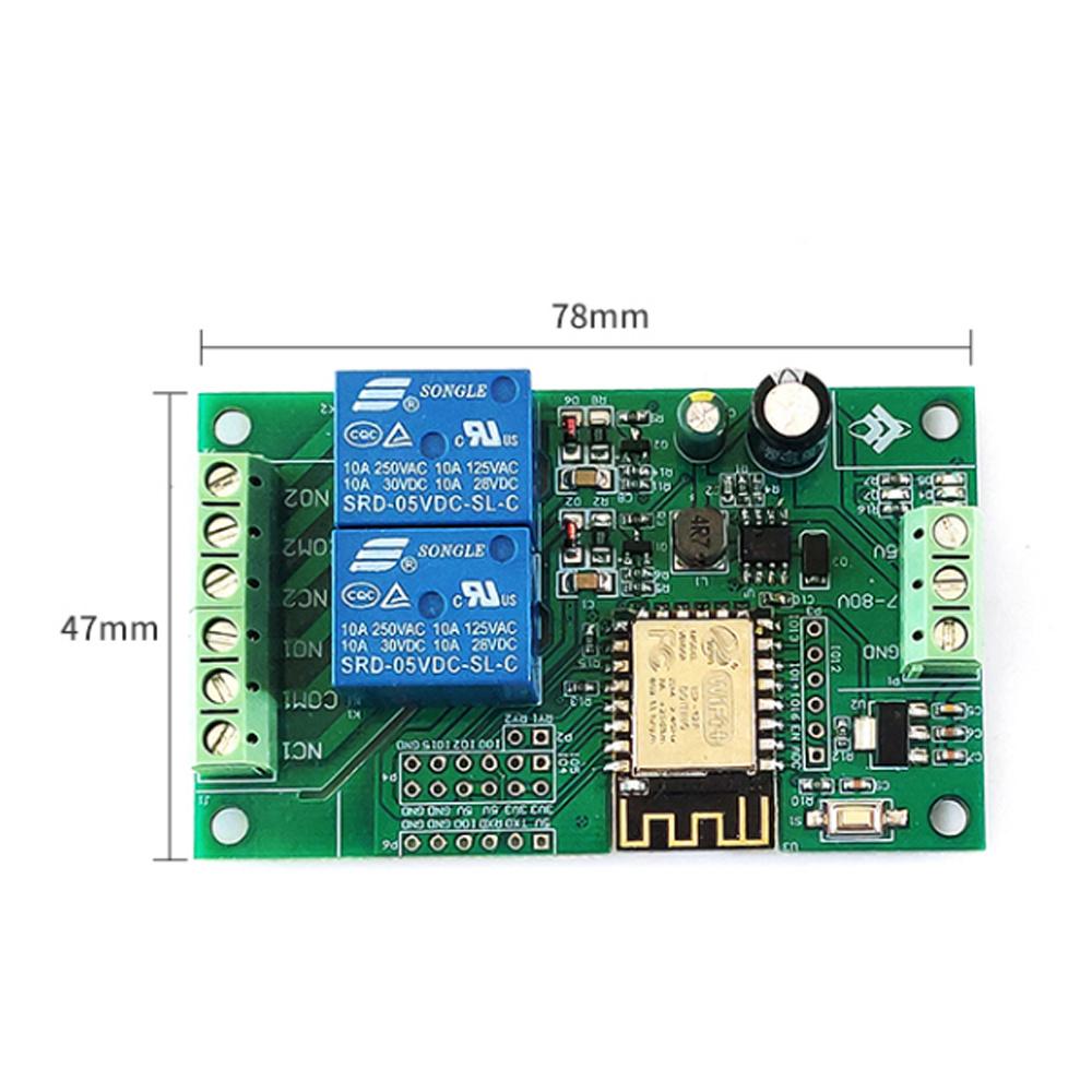 5V/8-80V ESP8266 Drahtloses WIFI 1 2 4 8 Kanal Relaismodul ESP-12F Wifi Entwicklungsboard für Arduino AC/DC Netzteilmodul