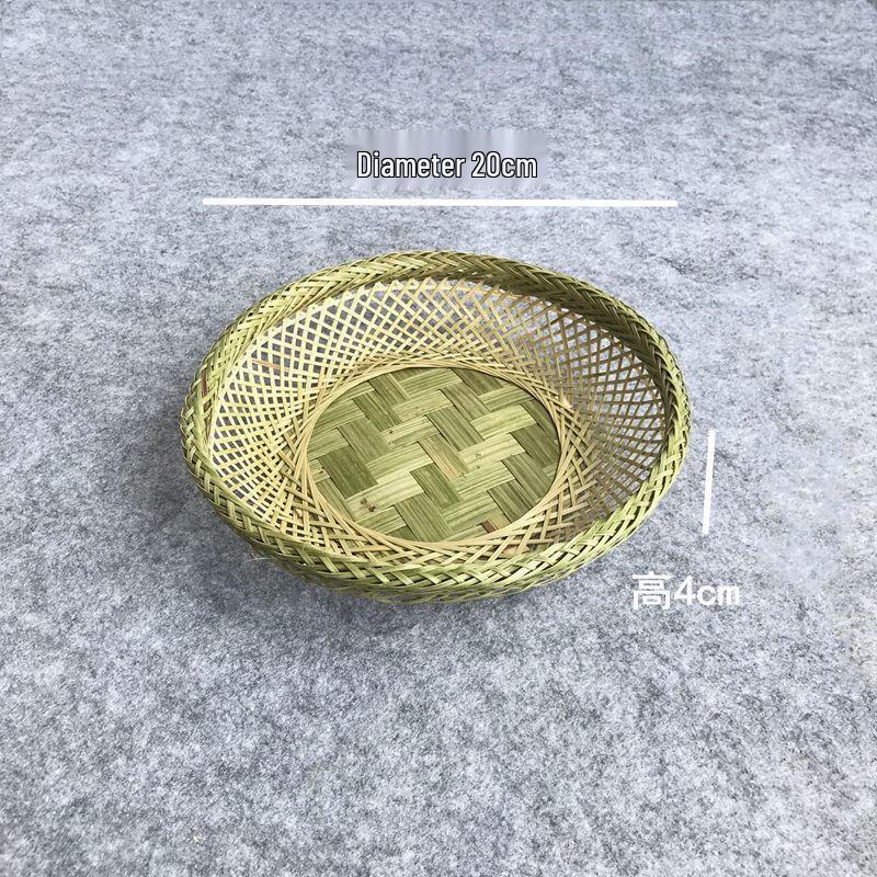 Chinese Style Woven Bamboo Fruit & Snack Plate Set