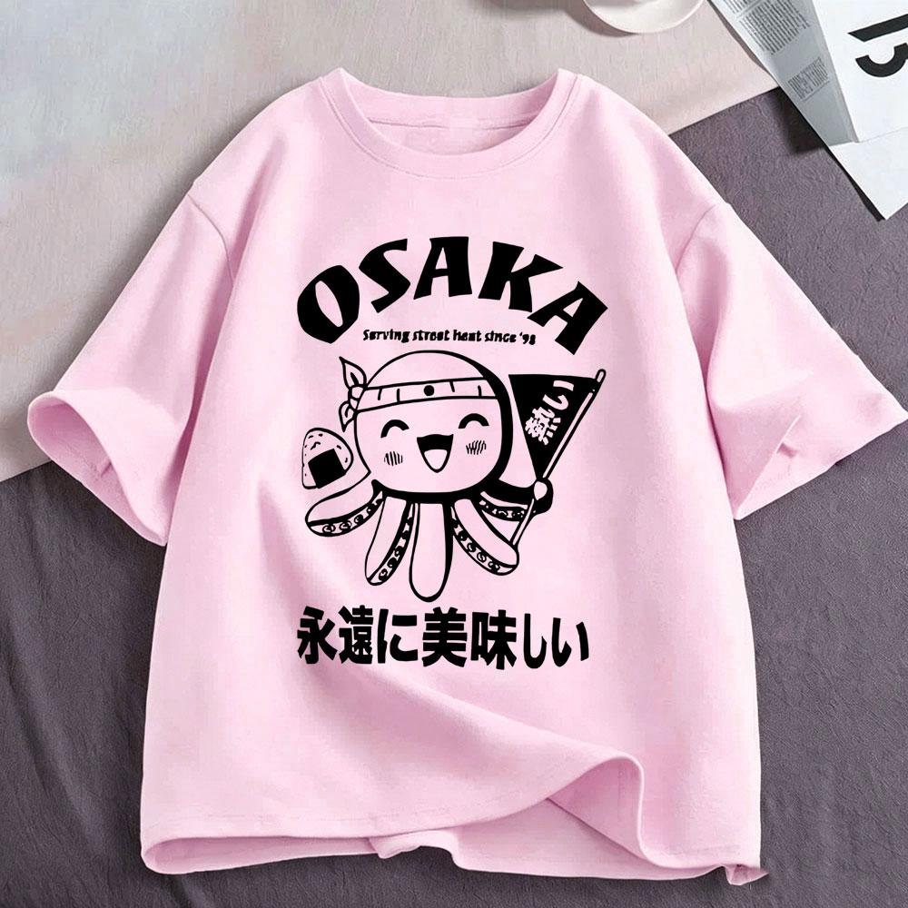 Japanese Osaka Dotonbori Drunken Octopus Funny Meme T Shirts Unisexs Unisex Clothing Cotton Casual Oversized Short Sleeve Tshirts