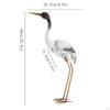 Standing Animal Figurine Sculpture Metal Craft Ornament Decor Fairy Garden Decoration Crane Statue