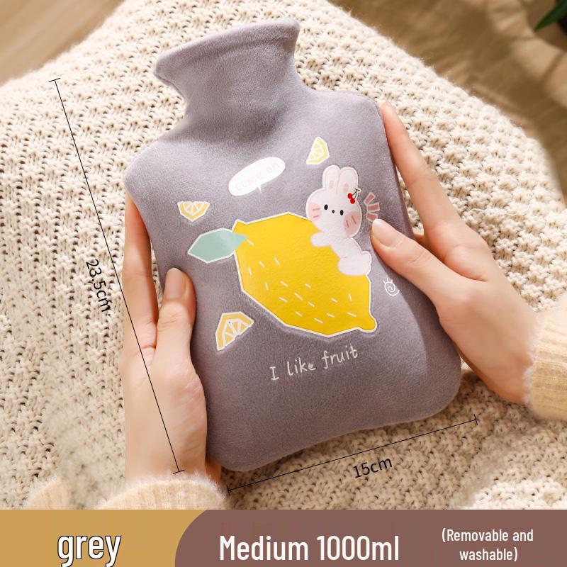 Large Hot Water Bottle - Versatile Hand Warmer & Belly Heat Pack with Water Injection