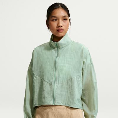 Nike Jackets Women s Mild Gray Green Stand Collar Moderate Other S