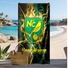 Norwich City Personalisiertes Bedrucktes Strandtuch Fußballlogo Unterstützung Benutzerdefinierter Name Text Absorbierendes Handtuch Für Sport Reisen Besonderes Geschenk