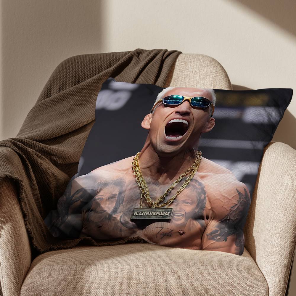 

field control Charles Oliveira Pillow Case Antidustmite Pillowcase Invisible zipper silky short plush Sofa cushion cover 30x30cm