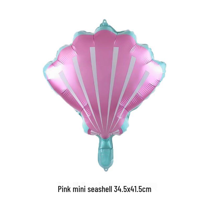 Mermaid Party Gradient Balloons Set: Tail & Large Shell Foil Balloons
