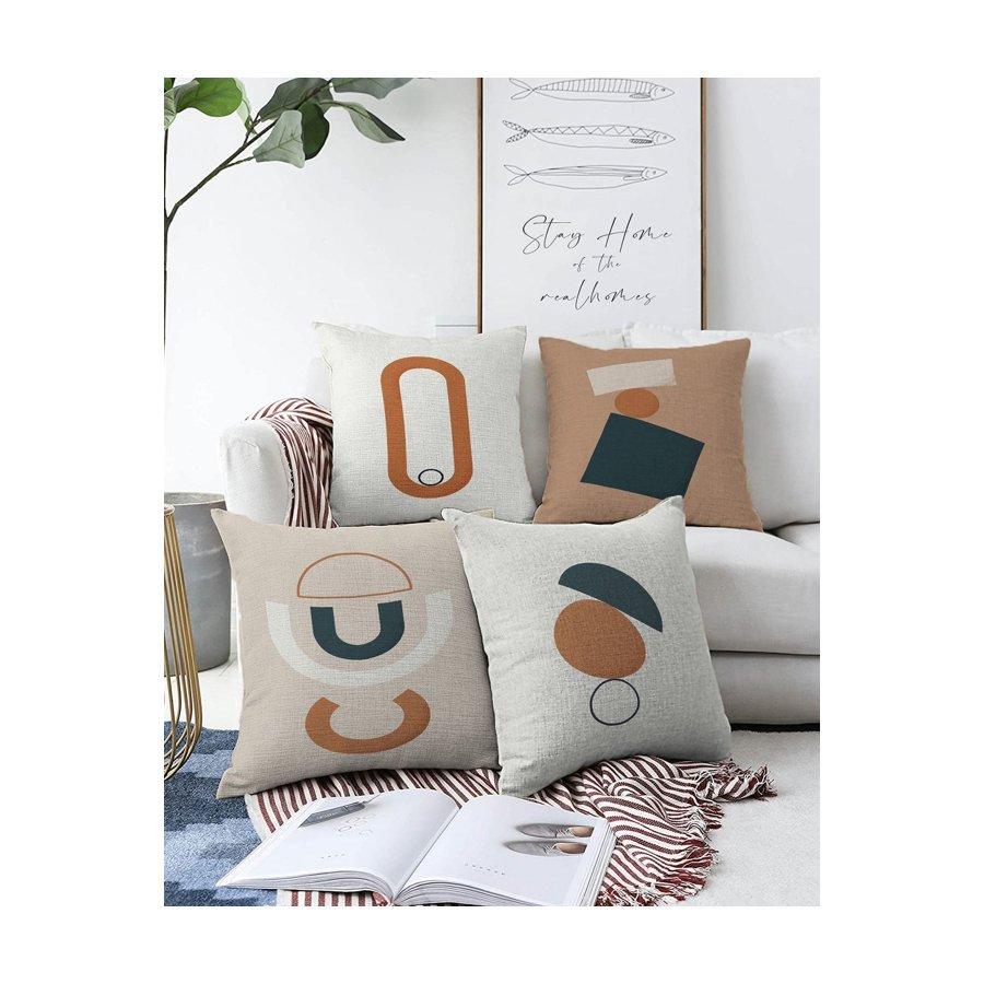 Set di 4 federe per cuscini stampate in digitale