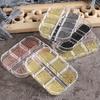 6 Grids Mini Stainless Steel Metal Bead 3D Sliver Gold Small Micro Beads DIY Nail Art Decoration Accessories