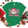 New Hot Christmas Santa  Print T-Shirts Women Men Casual T-Shirts O Neck Short-Sleeved T-Shirts Fashion Shirts Tee