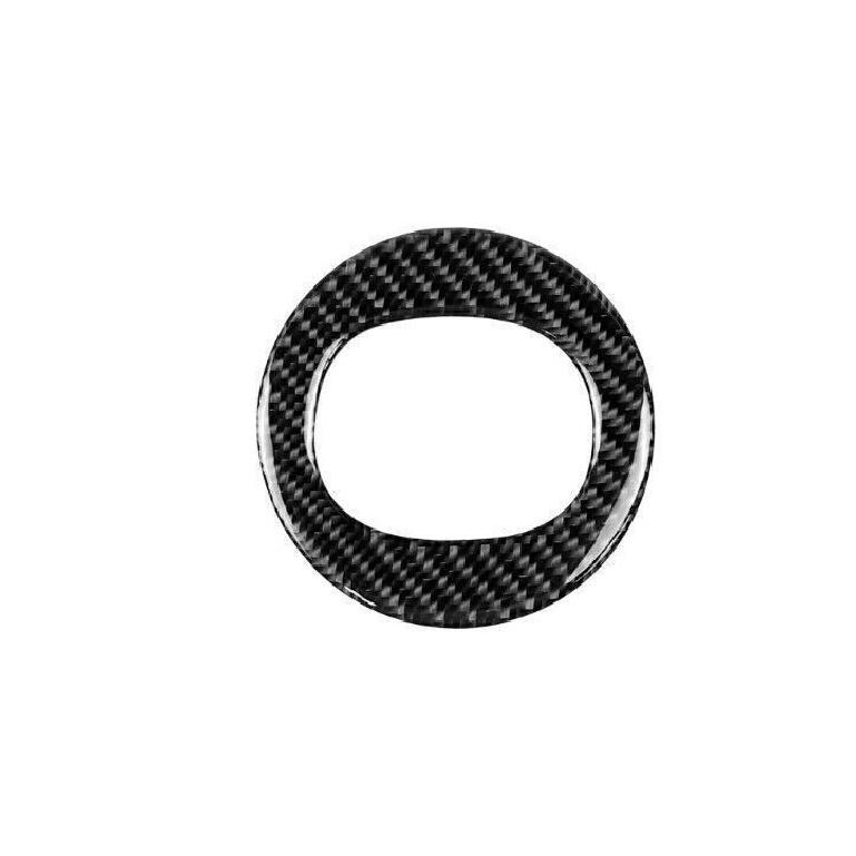 For Mazda CX-5 2017-2024 Real Carbon Fiber Steering Wheel Horn Button Ring Trim