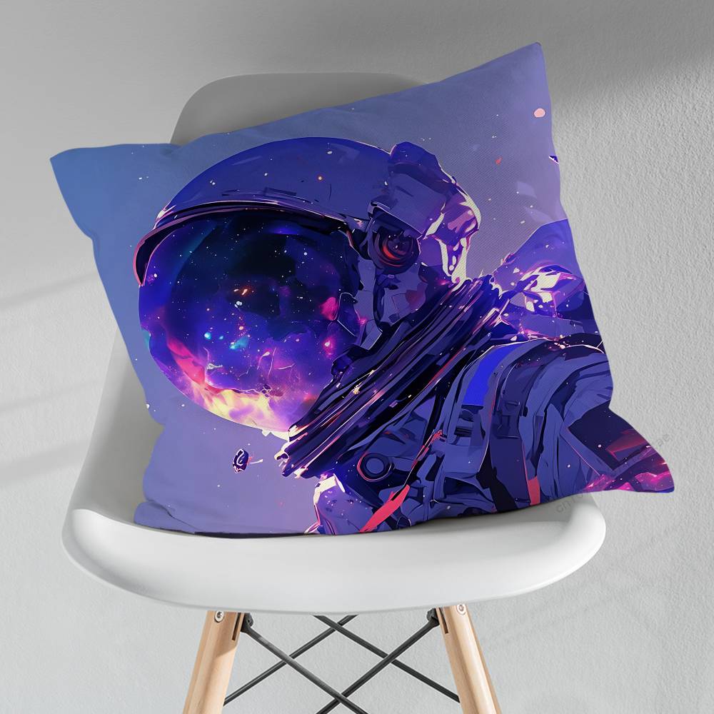 Cool Cartoon Art Astronaut Pillow Case For 30x30cm45x45cm55x55cm For Home Bedroom Decoration And Protector