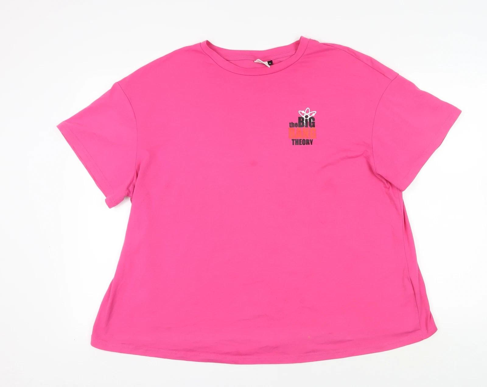 The Big Bang Theory Unisex 3XL Pink T-Shirt L