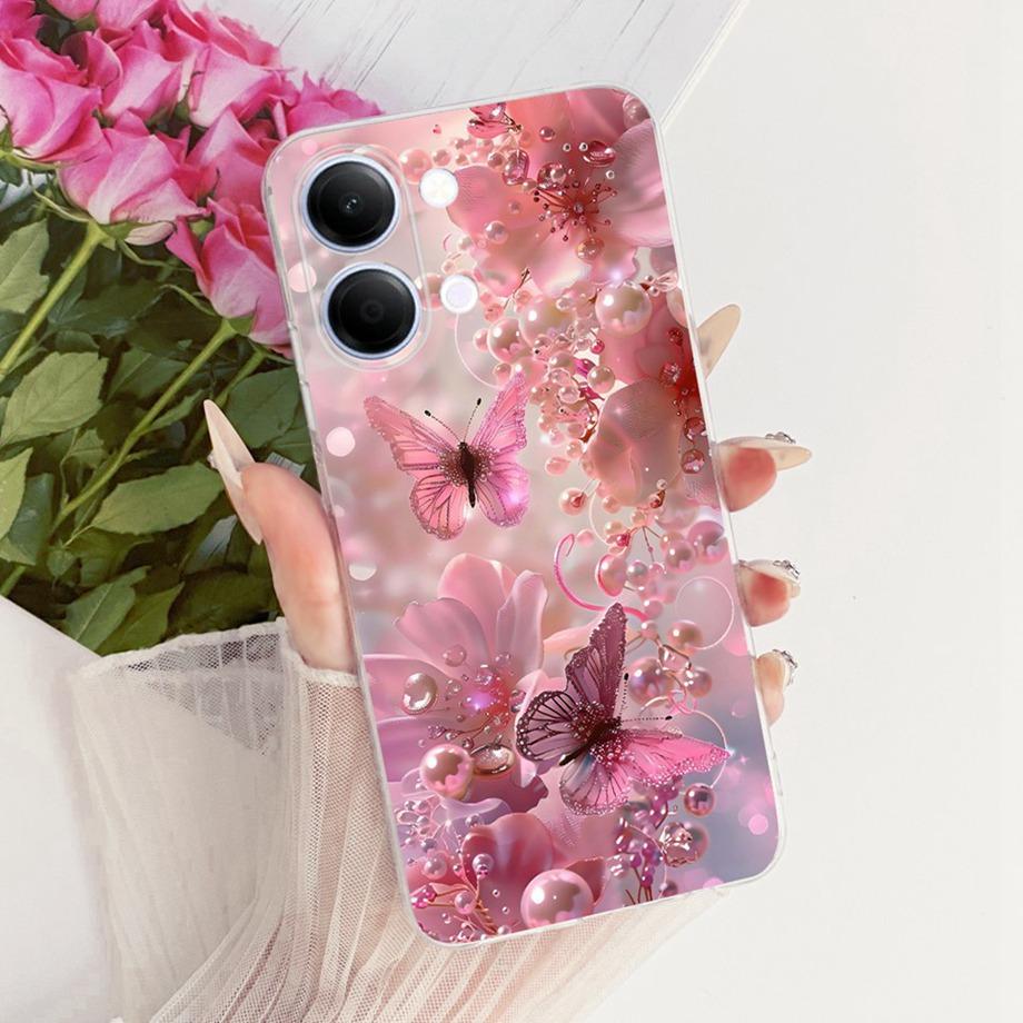 Flower Cartoon Fashion Design Phone Case For Vivo Y05 Y11D 4G Vivo Y11 Y21 5G Funda Soft Silicone Clear Back Cover V2553 V2554