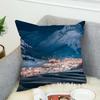 Natural Scenery Snow Outdoor Pillow Case For Car Sofa Decorative Home Double-sided Print Plush Square Throw Pillow Cushion Cover