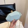 Acrylic Shoulder Bag with Chain  Monochromatic  Simple  Elegant  Mini  Soft  Versatile  High Quality