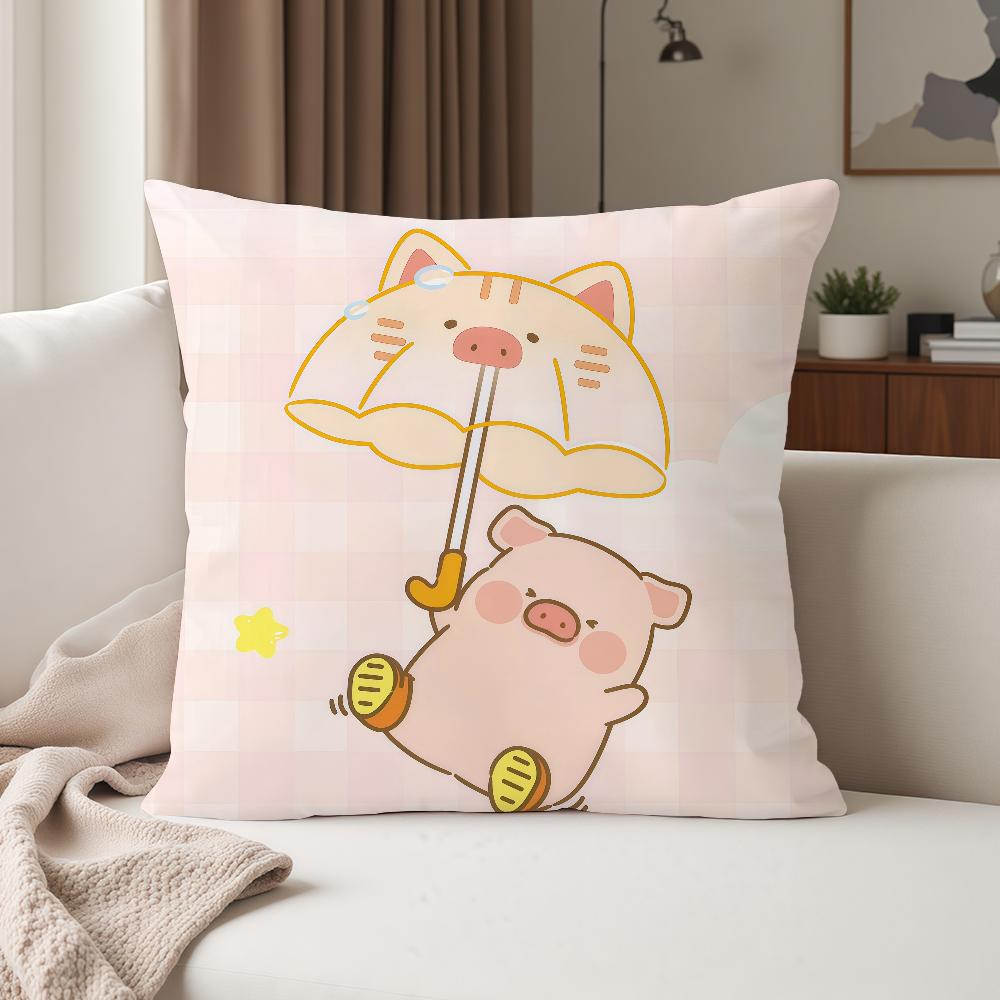 Cartoon Cute Lulu Pig Pillow Case Suitable For Bedrooms Living Rooms Cars Home Decoration