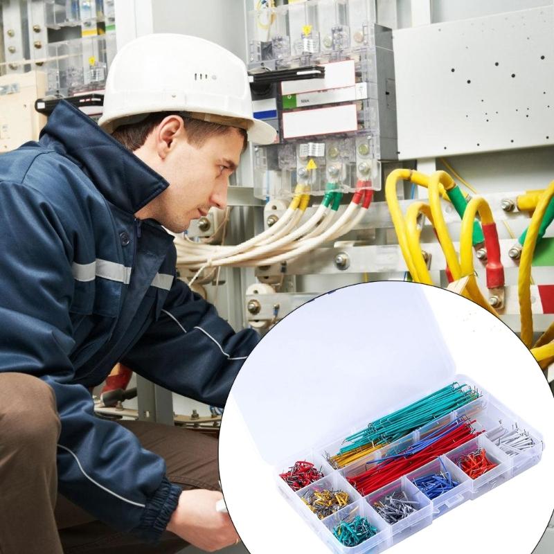 Pack Of 140 Jumper Wire Jumper Cable set for Breadboard Use Assorted Lengths From 2mm To 125mm for Electrical Projects