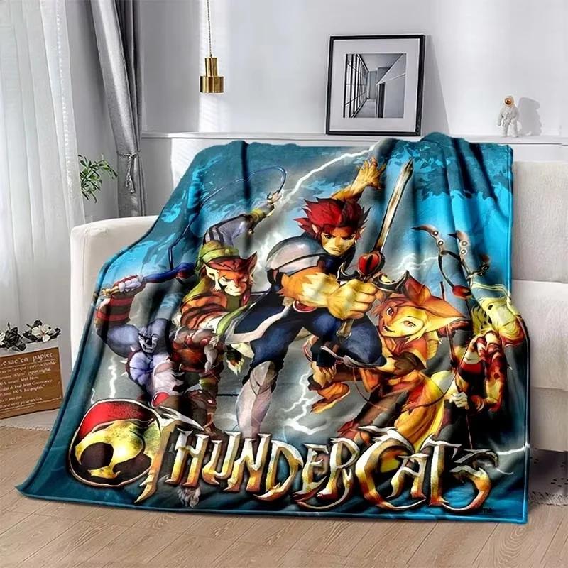 Fashion Cartoon Thundercats Printed Blanket Picnic Blankets Warm Blanket Soft and Comfortable Blanket Home Travel Birthday Gifts