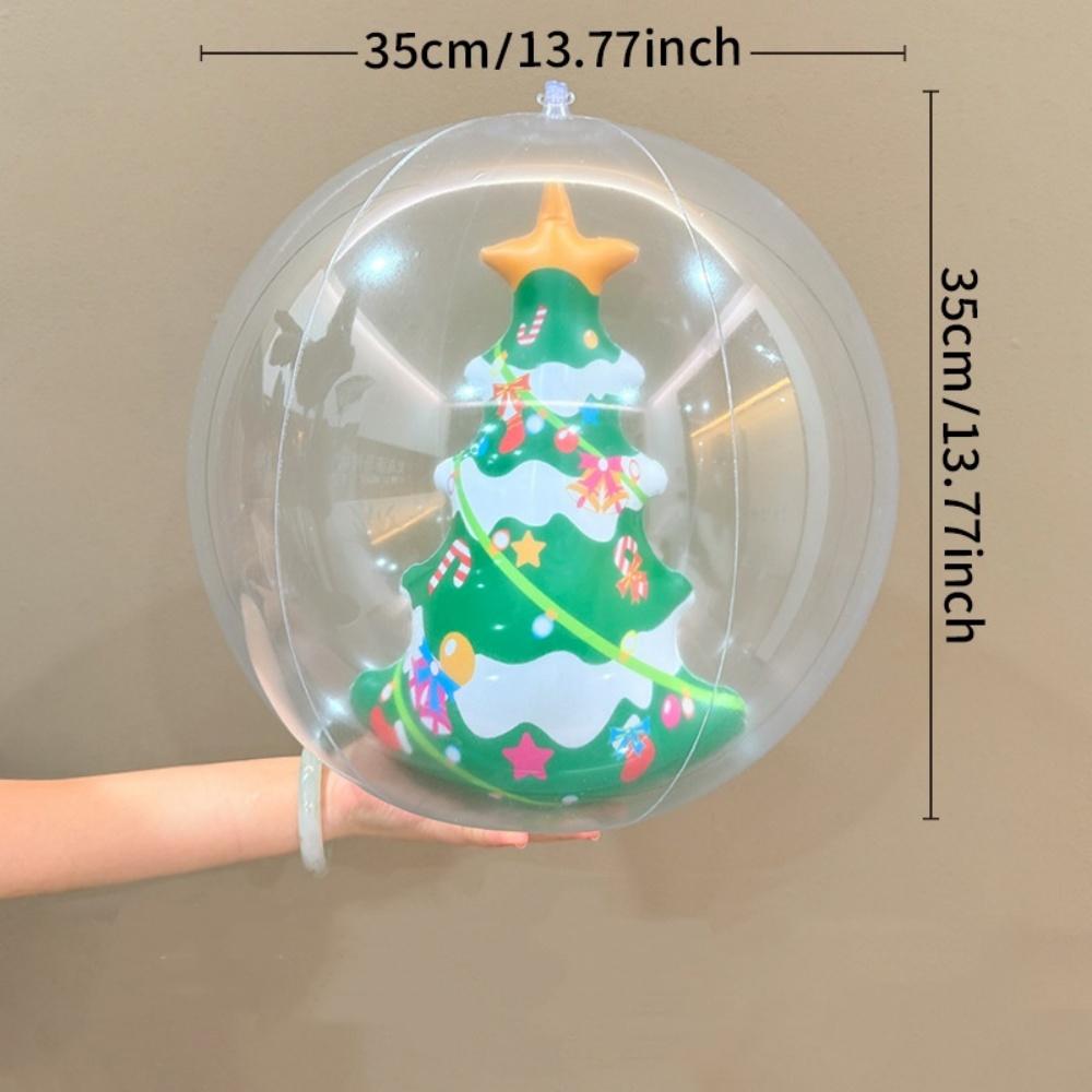 1PCS Inflatable Transparent Snowman Christmas Ball PVC Party Decoration Ball Suitable For Christmas and New Year Party Supplies